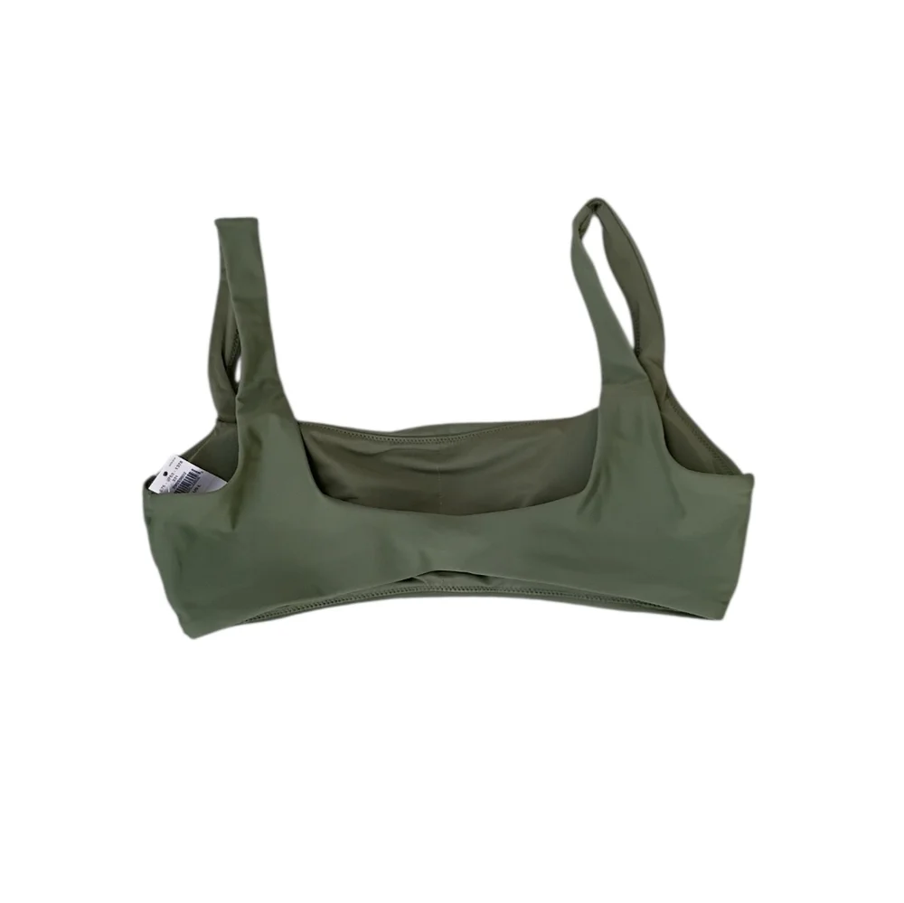 aerie Sage Green Scoop Neck Swim Top sz L NEW - Picture 8 of 8